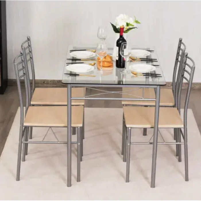 Комплект меблів Costway Corners обідній стіл з стільцями