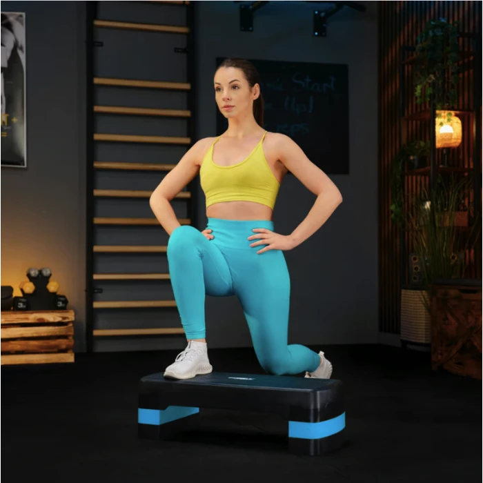 Степ платформа Trex Sport TX-030AS 3 рівнева чорно-блакитна