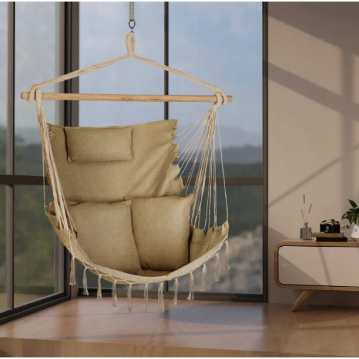 Бразильское кресло - гамак Outtec Boho Sois XXL бежевый