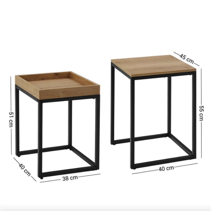 Комплект журнальных столиков Leobert Ascet в стиле Loft 2 шт.