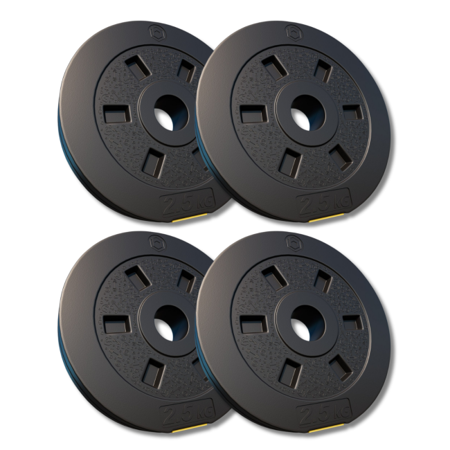 Сет композитных дисков Besport PowerPro 10 (4х2,5кг) для гантелей и штанг.