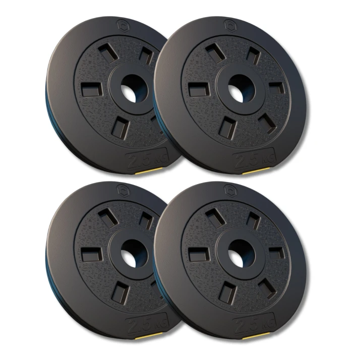 Сет композитных дисков Besport PowerPro 10 (4х2,5кг) для гантелей и штанг.