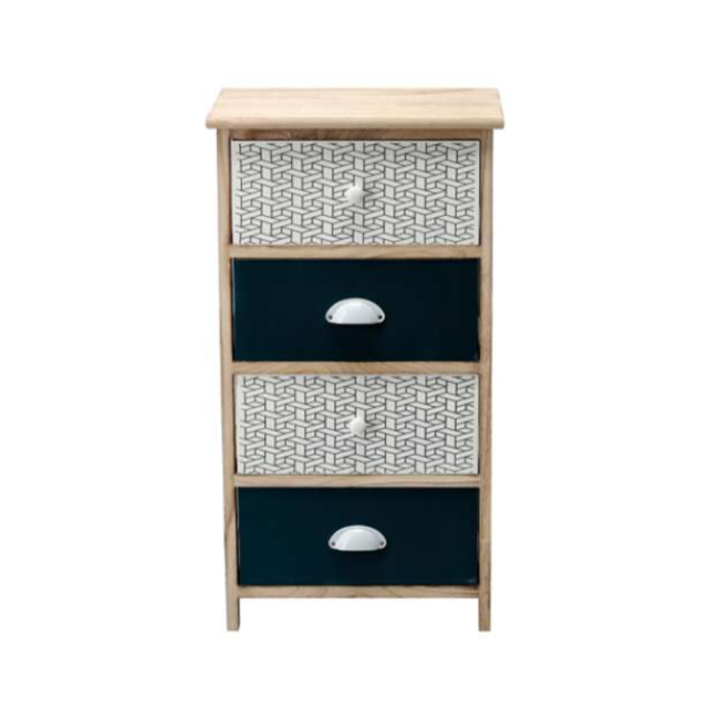 Комод деревянный Chomik HANS на 4 изумрудного ящика.