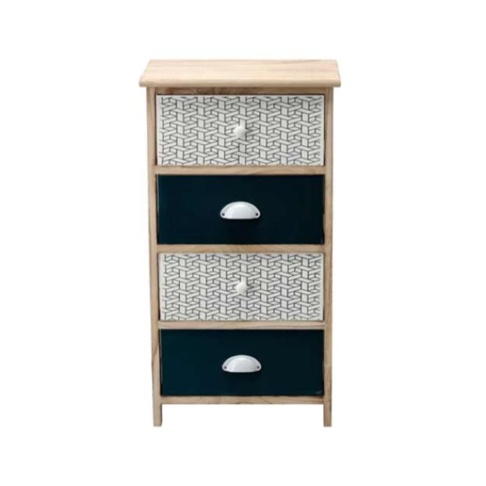 Комод деревянный Chomik HANS на 4 изумрудного ящика.