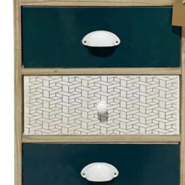 Комод деревянный Chomik HANS на 4 изумрудного ящика.