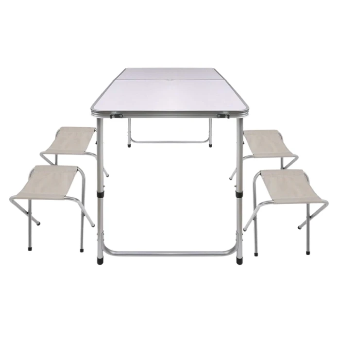 Стол туристический Chomik Garden Line RANGER раскладной с 4 стульями белый
