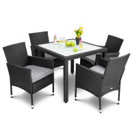 Садові меблі Di Volio VERONA 4+1 чорні