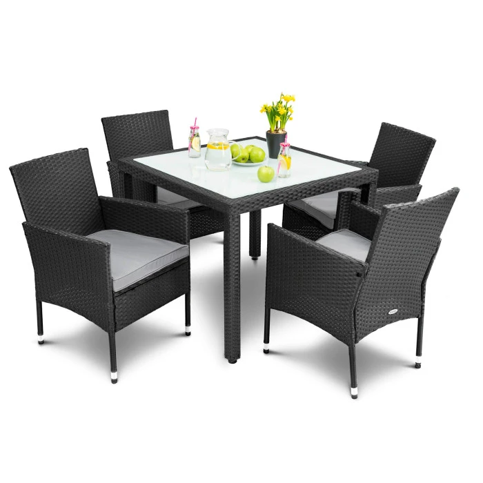 Садові меблі Di Volio VERONA 4+1 чорні