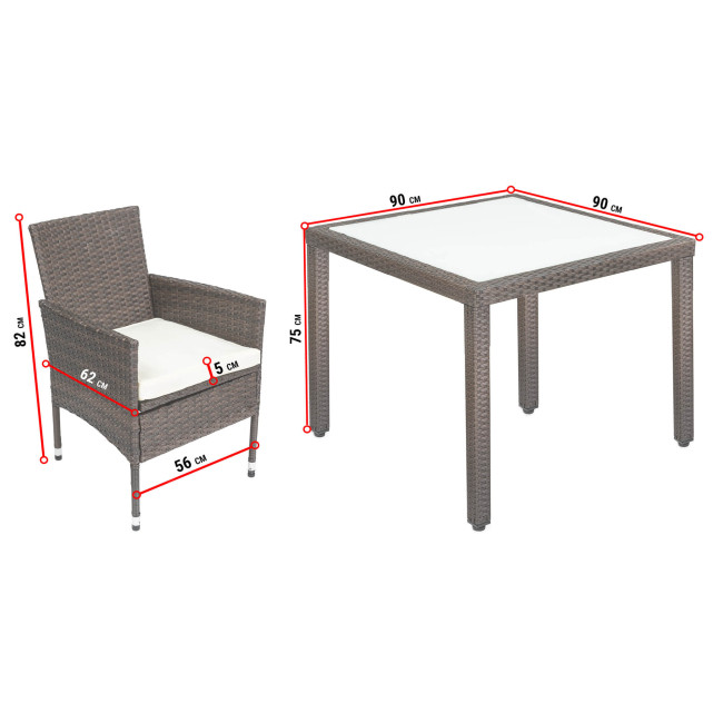 Садові меблі Di Volio VERONA 4+1 чорні