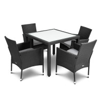 Садові меблі Di Volio VERONA 4+1 чорні