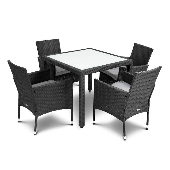 Садові меблі Di Volio VERONA 4+1 чорні