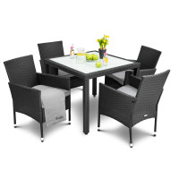 Садові меблі Di Volio VERONA 4+1 чорні
