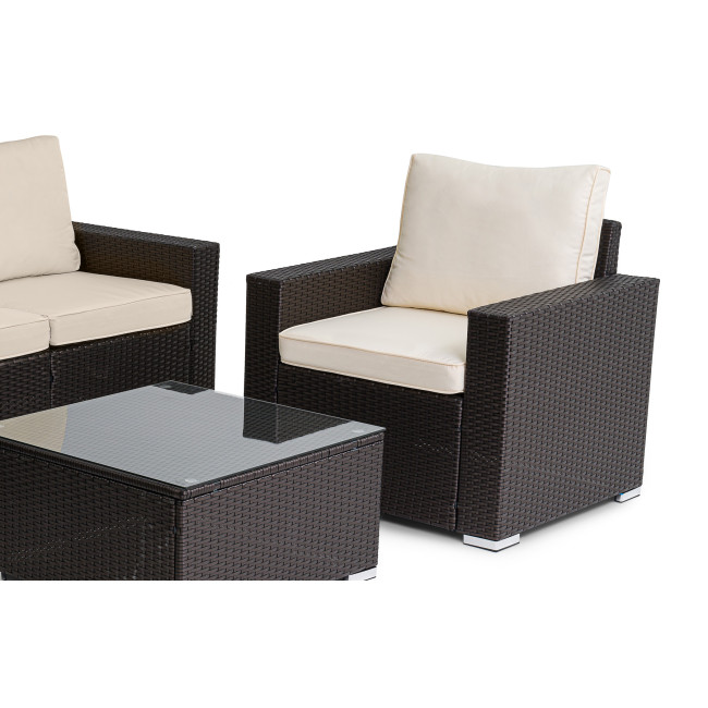 Комплект садових меблів Di Volio Prato Коричневий/Бежевий
