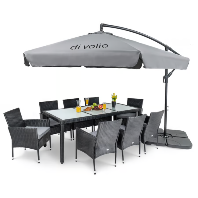 Парасолька садова Di Volio EMPOLI 300см сіра