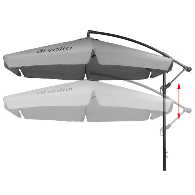 Парасолька садова Di Volio EMPOLI 300см сіра