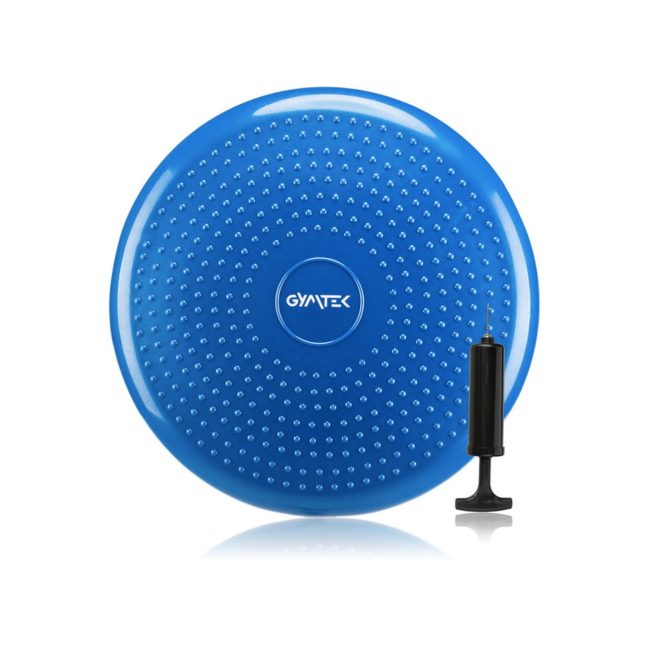 Балансировочная подушка Gymtek синяя + насос.