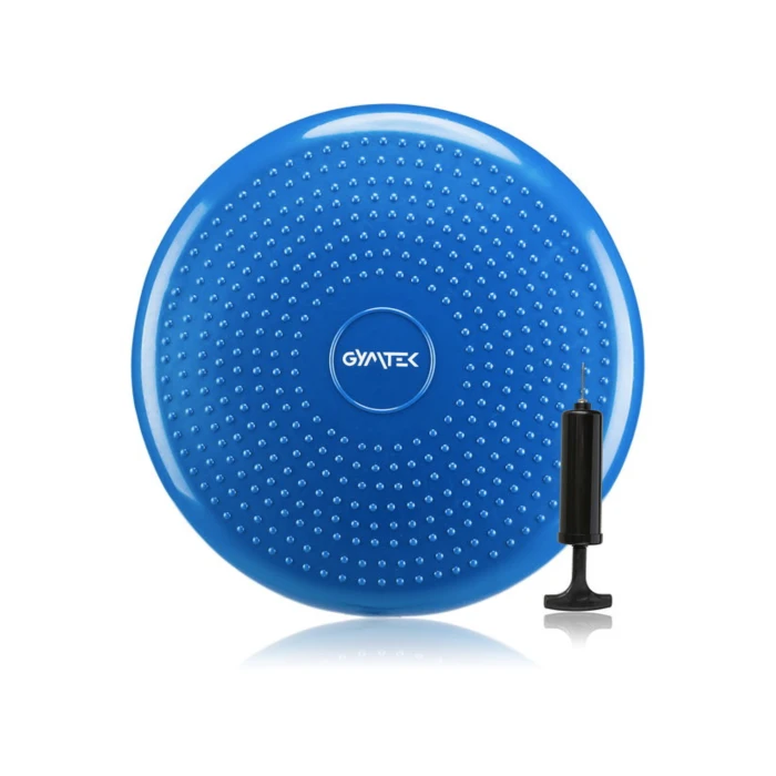 Балансировочная подушка Gymtek синяя + насос.