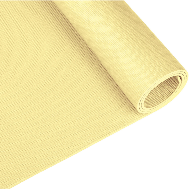 Коврик (мат) для фитнеса и йоги Gymtek TPE 0,5см желтый