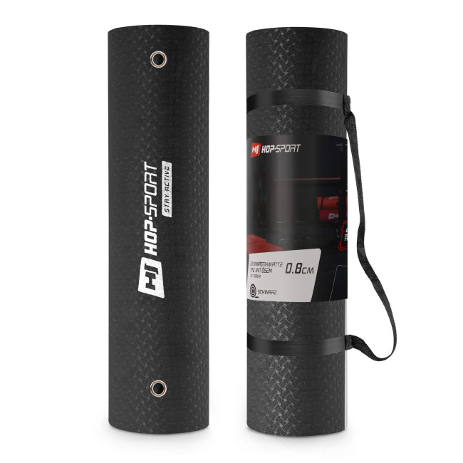 Коврик с отверстиями Hop-Sport TPE 0,8см HS-T008GM черный