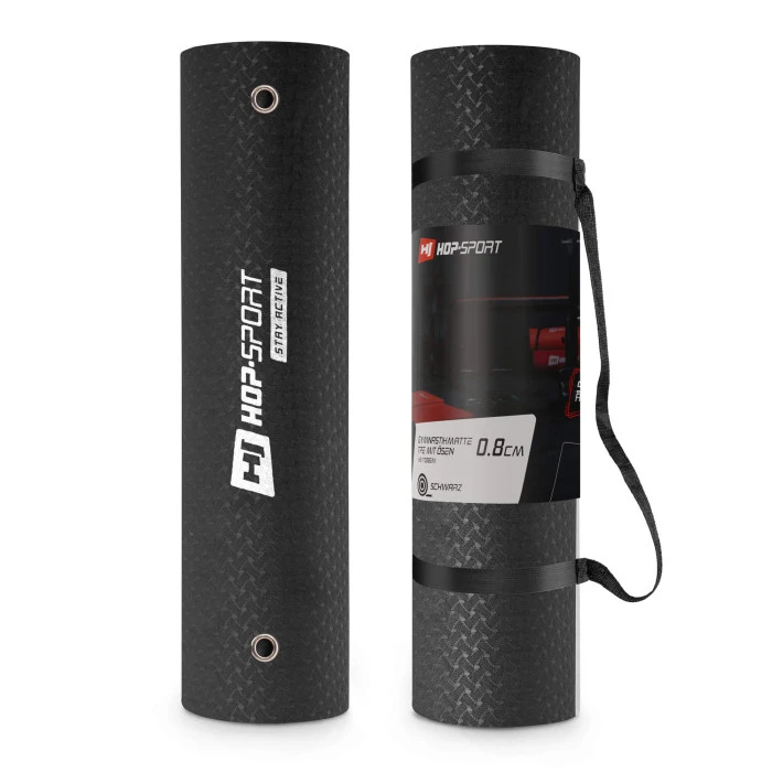 Килимок з отворами Hop-Sport TPE 0,8см HS-T008GM чорний