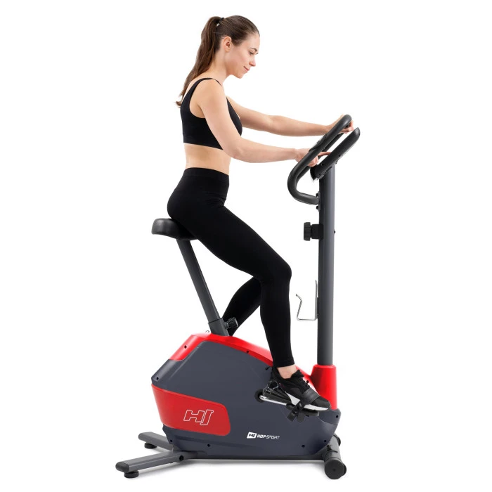 Велотренажер магнитный Hop-Sport HS-035H Leaf красный