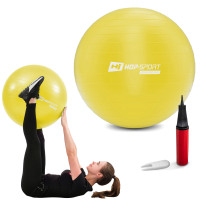 Фітбол Hop-Sport 55см жовтий + насос 2020