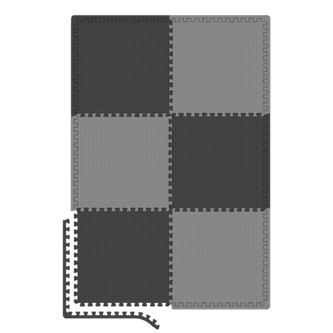 Мат-пазл Hop-Sport EVA 1см HS-A010PM - 6 частей черно-серый
