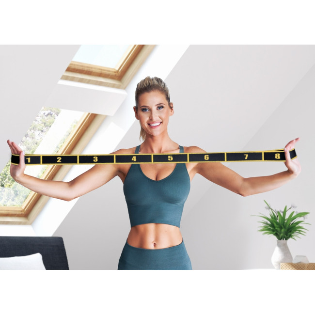 Резинка для фитнеса с петлями 12-30кг HS-N904GB желтая