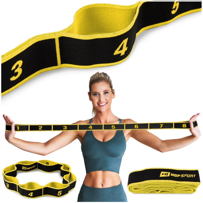 Резинка для фитнеса с петлями 12-30кг HS-N904GB желтая