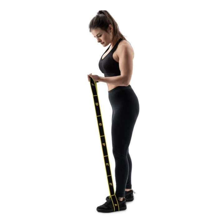 Резинка для фитнеса с петлями 12-30кг HS-N904GB желтая