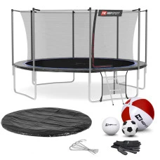 Батут Hop-Sport 14ft (427см) чорно-синій з внутрішньою сіткою