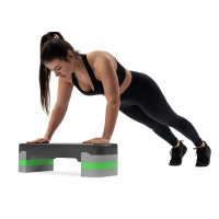 Степ платформа Hop-Sport HS-PP020AS черно-зеленая