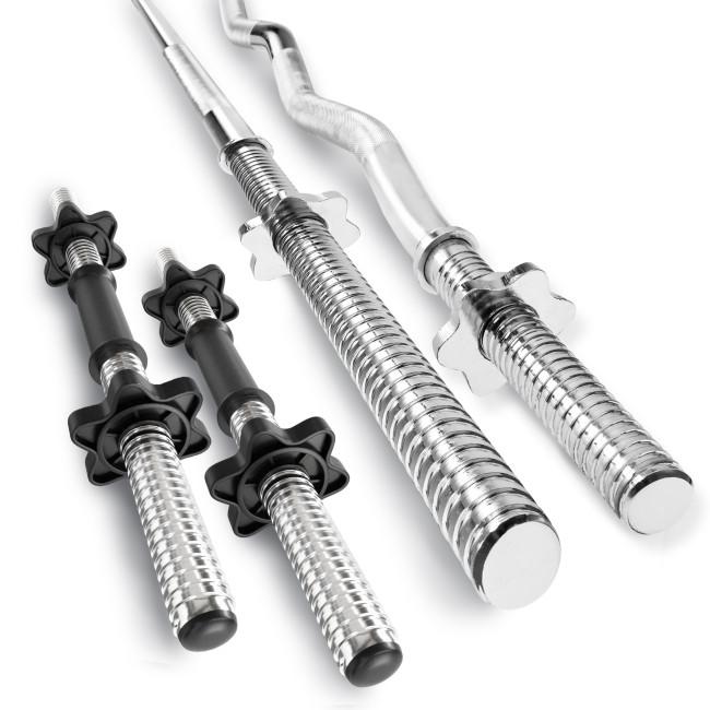 Набір Hop-Sport Premium 105кг з лавою HS-1035, штангами та гантелями