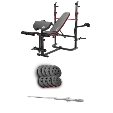 Набір Hop-Sport Premium 39кг з лавою HS-1065HB Pro та штангою