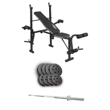 Набір Hop-Sport Premium 39кг з лавою TX-055 та штангою