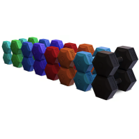 Гантелі для фітнесу композитні Hop-Sport HS-C100DS 2х10кг чорний