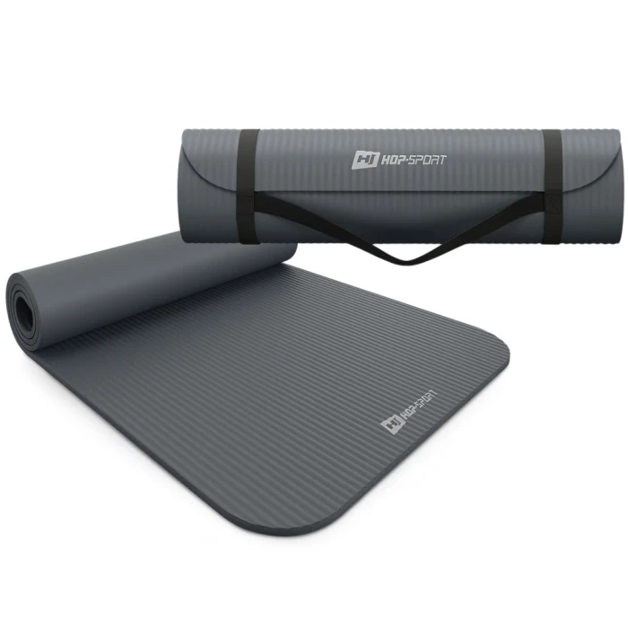Коврик для йоги Hop-Sport HS-NB010GM NBR 1см графітовий