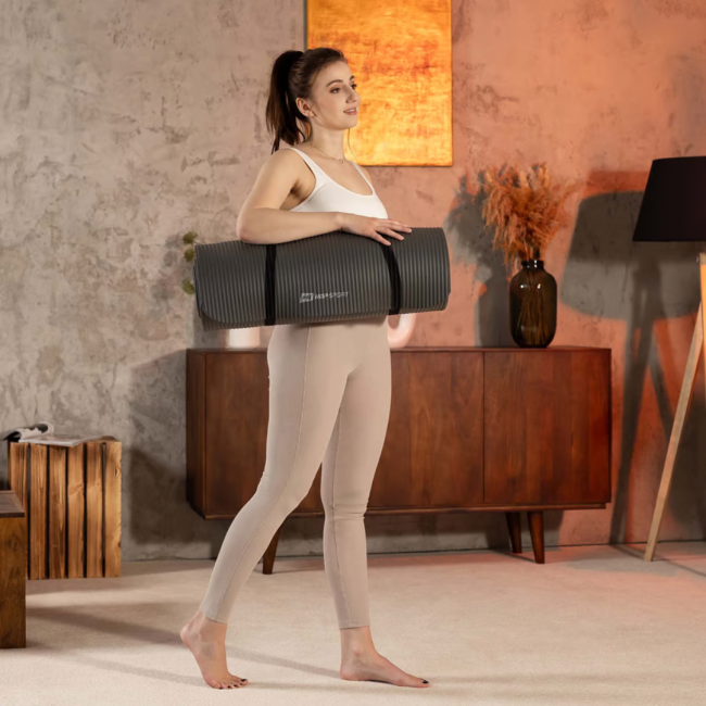 Коврик для йоги Hop-Sport HS-NB010GM NBR 1см графитовый