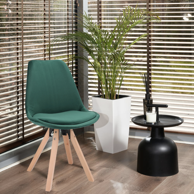 Стілець Saida Jumi у скандинавському стилі з дерев'яними ніжками зелений