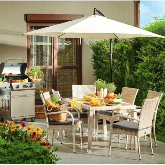 Парасоля садова Jumi Taup 300см кремовий