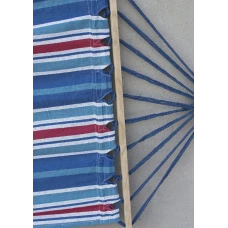 Гамак гавайський Jumi Garden тканинний з планкою синій із червоним