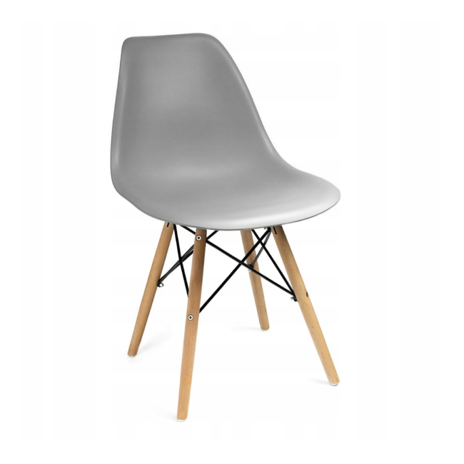 Стул Eva Jumi в скандинавском стиле с деревянными ножками серый