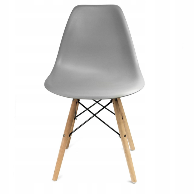 Стул Eva Jumi в скандинавском стиле с деревянными ножками серый
