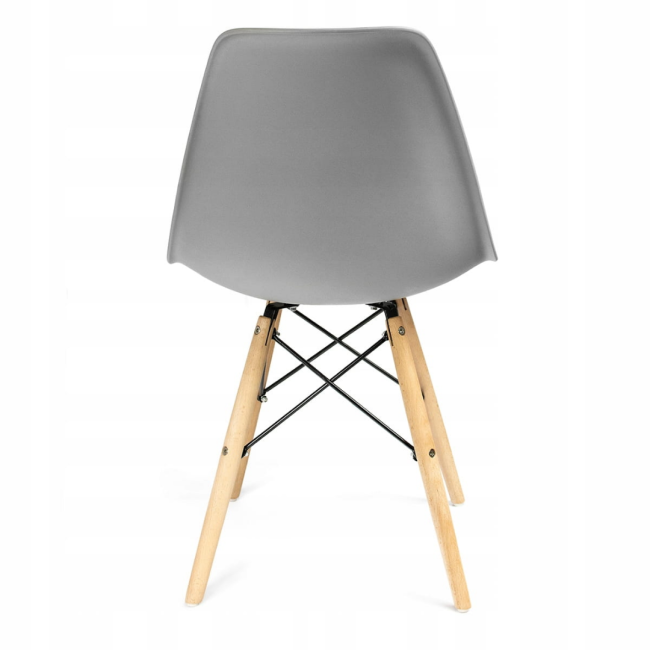 Стул Eva Jumi в скандинавском стиле с деревянными ножками серый