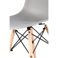 Стілець Eva Jumi у скандинавському стилі з дерев'яними ніжками сірий