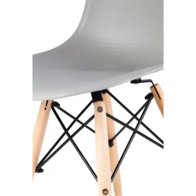 Стул Eva Jumi в скандинавском стиле с деревянными ножками серый