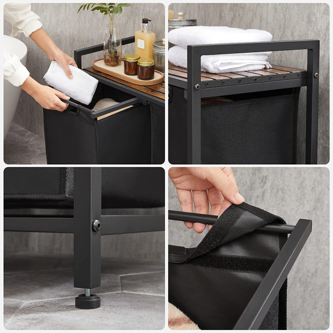 Корзина для белья Leobert Apartament с двумя отделениями 92 л в стиле Loft