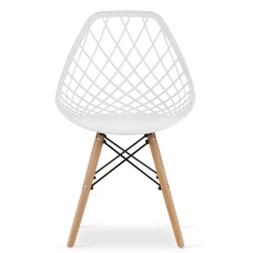 Стул Leobert Sakai с деревянными ножками ажурная белый спинка