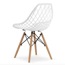 Стул Leobert Sakai с деревянными ножками ажурная белый спинка