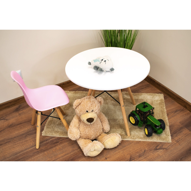 Детский стульчик Leobert Zubi со спинкой розовый